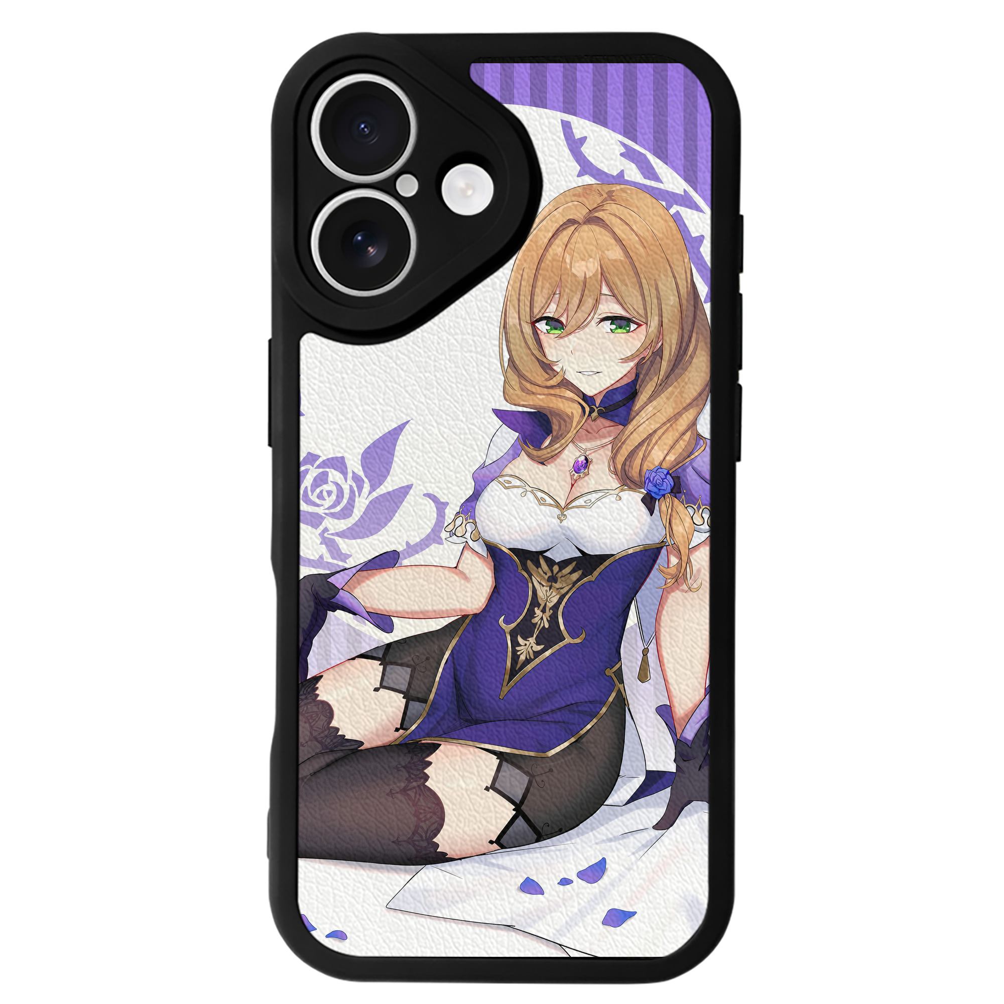 げんし神 genshin 【iPhone 16シリーズ対応】シリコンスマホケース（レザー調） 材質：シリコン